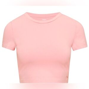 Aritzia TNA pink crop top